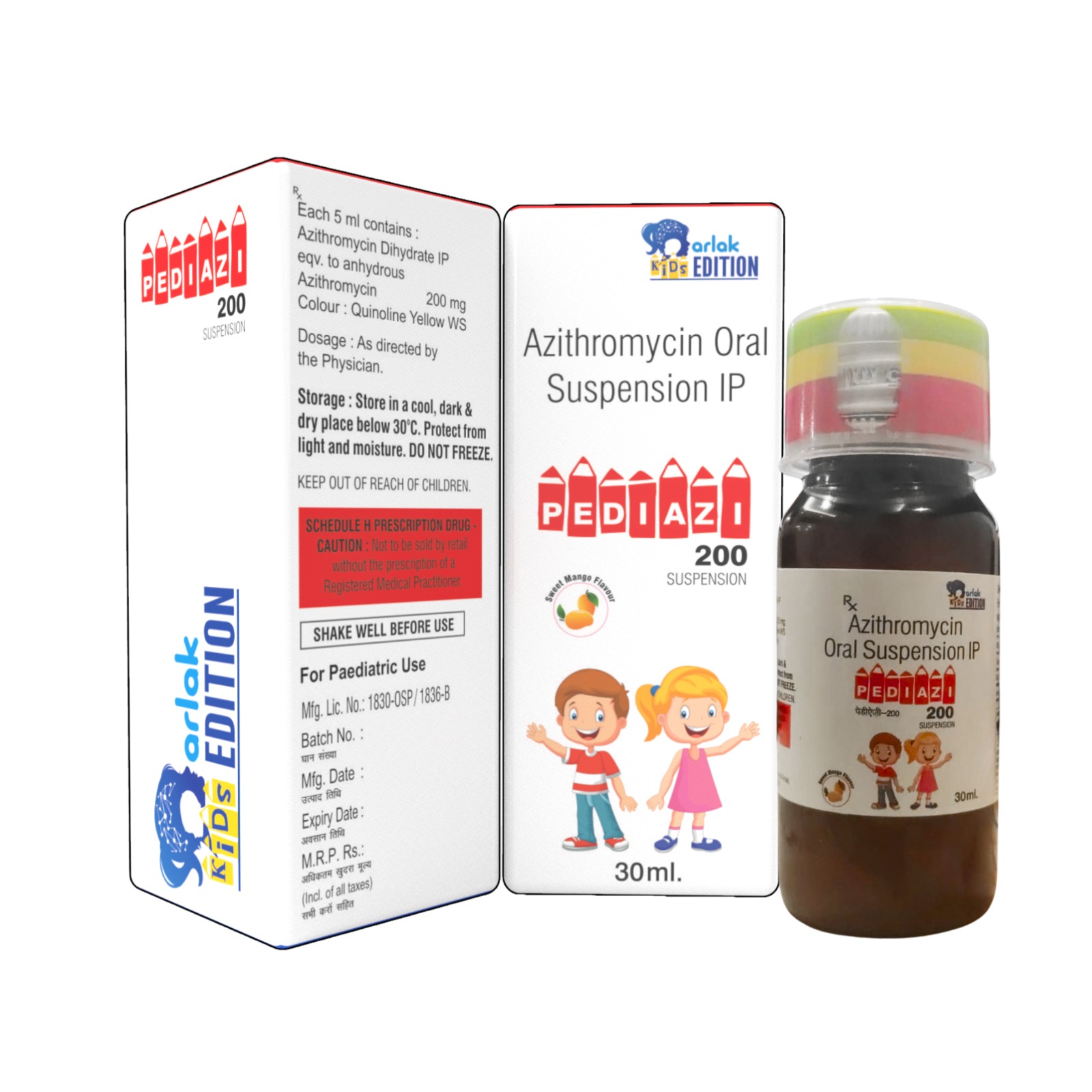 Pediazi 200 Suspension - Azithromycin Dihydrate IP 200 mg Suspension