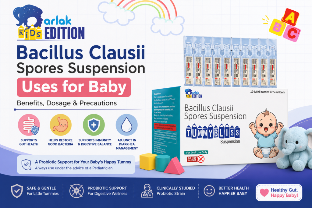 Bacillus Clausii Spores Suspension Uses for Baby & Kids | Arlak Kids