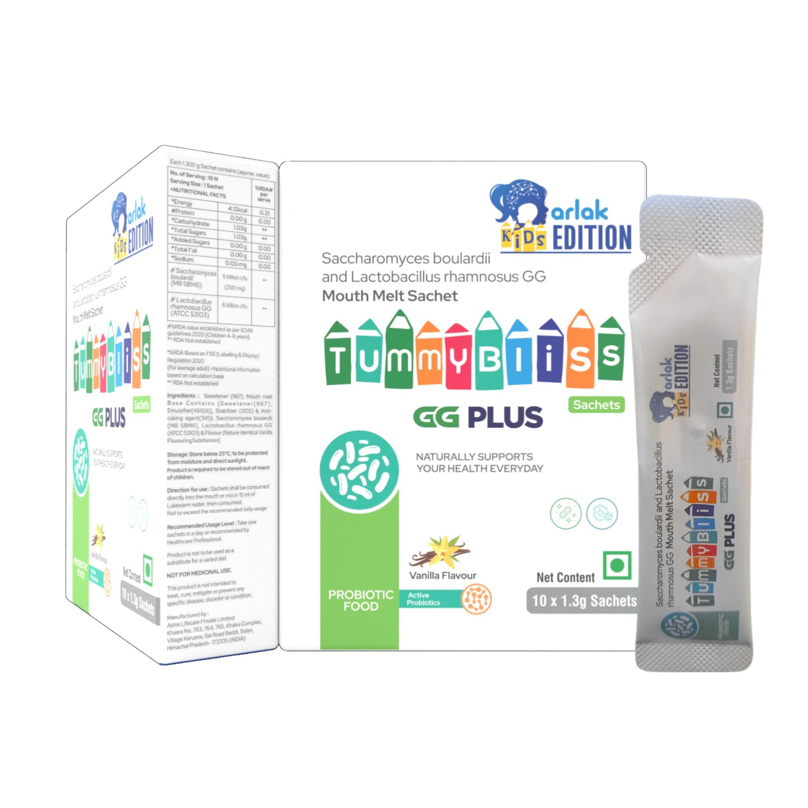 TUMMYBLISS GG PLUS | Probiotic Mouth Melt Sachet for Kids